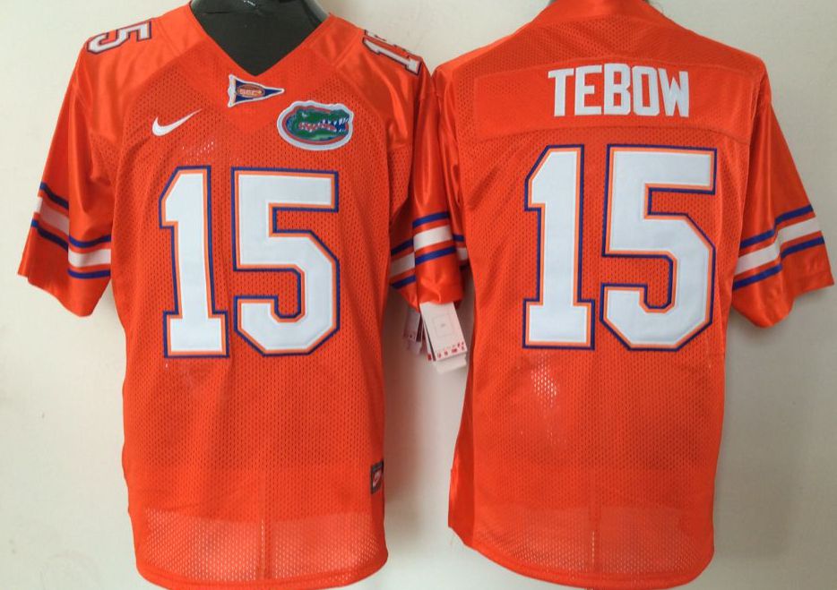 Men Florida Gators #15 Tebow Orange Nike 2025 NCAA Jersey